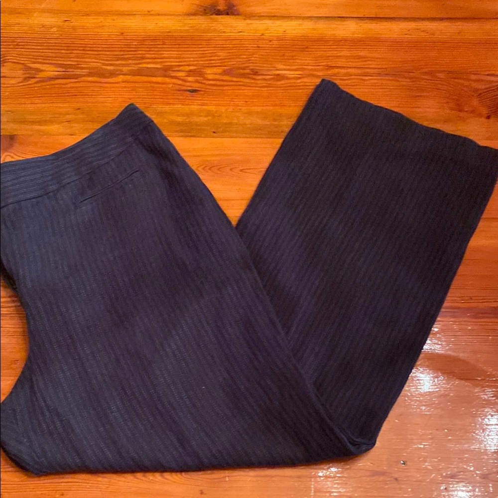 Black Pinstripe linenPants